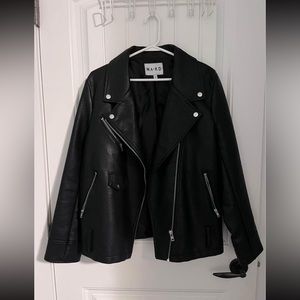 Vintage Faux Leather Biker Jacket - Size 40 (M/L)